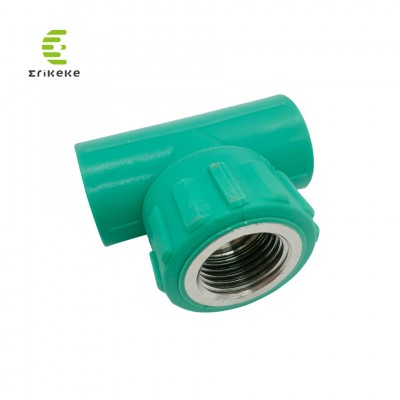 High Pressure Brass Insert PPR Tee Fittings for Hot Water